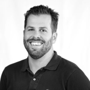Photo of Jesse Stong in black and white